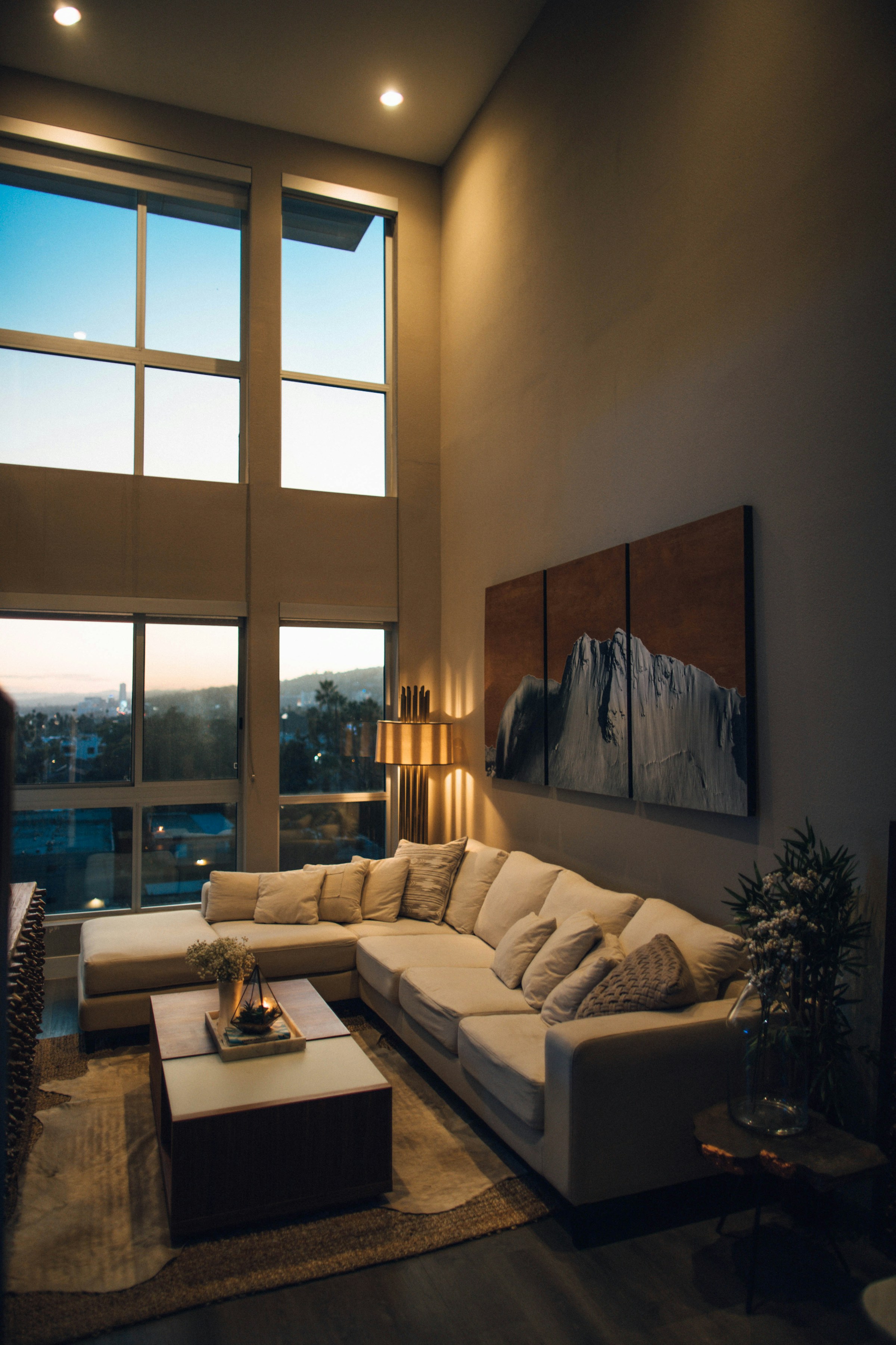 Luxurious living room with modern furnishings